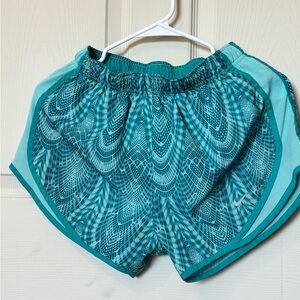 Teal Patterned Women's Shorts